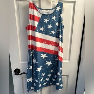 American flag shift dress